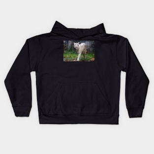 White Bengal Tiger Kids Hoodie